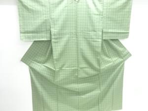 井桁絣織出し単衣手織り紬着物